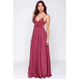 Pink Crochet Maxi Dress